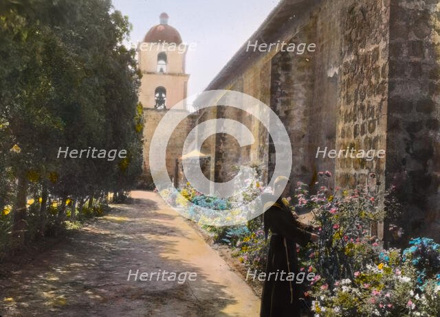 Santa Barbara Mission, 2201 Laguna Street, Santa Barbara, California, 1917. Creator: Frances Benjamin Johnston.