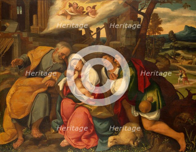 The Adoration of the Shepherds, 1540. Creator: Bonifacio de' Pitati.