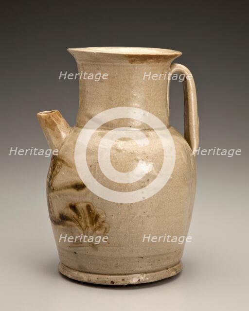 Ewer with foliage and bird design, 800s. Creator: Unknown.