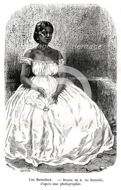 Une Mamaluca, Brazil, 19th century.Artist: A de Neuville