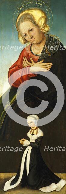 Saint Anne with the Duchess Barbara of Saxony as Donor (Interior right wing), 1514. Creator: Lucas Cranach the Elder.