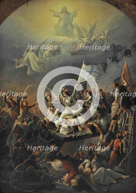 The Exodus from Missolonghi, 1853. Creator: Vryzakis, Theodoros (1814-1878).