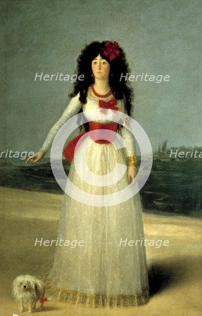 The Duchess of Alba' oil by Francisco de Goya.