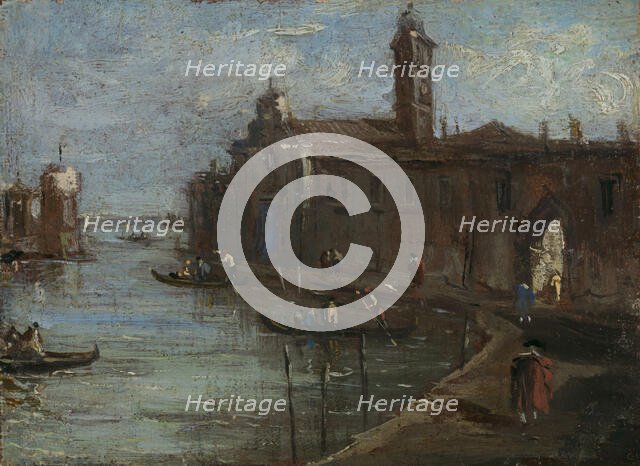 Canal in Venice, 18th century. Creator: Unknown.