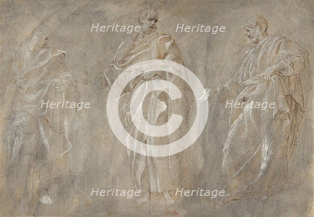 Three Standing Figures, 16th century. Creator: Unknown.