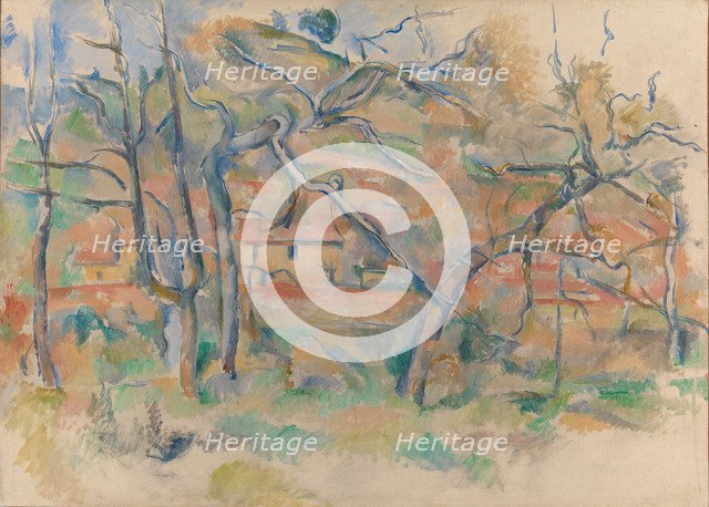 Trees and houses, Provence. Artist: Cézanne, Paul (1839-1906)