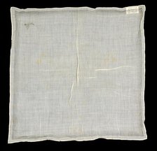 Handkerchief, American, third quarter 19th century. Creator: Unknown.