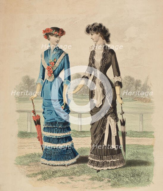 Fashion plate - Le Journal des Modes, 1880. Creator: Unknown.