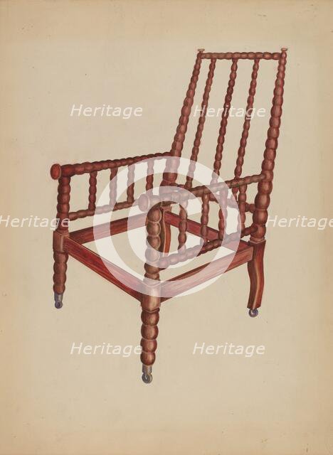 Spool Armchair, c. 1936. Creator: Ella Josephine Sterling.