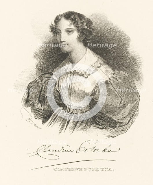 Countess Klaudyna (Claudine) Potocka, née Dzialynska (1801-1836), c. 1830. Creator: Anonymous.