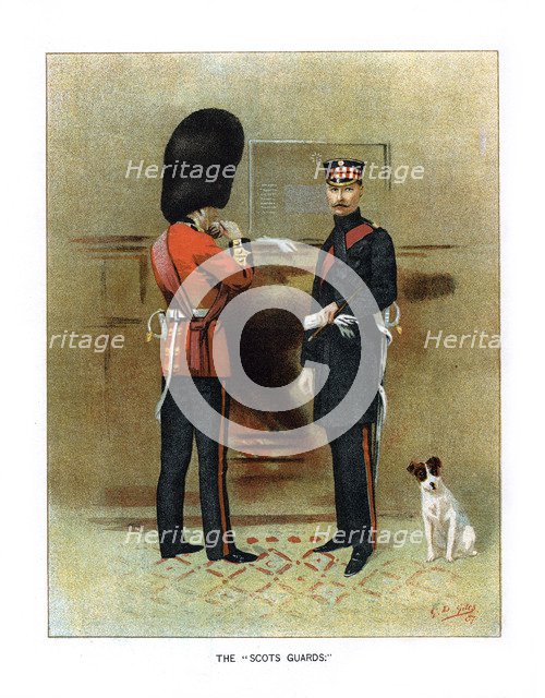 'The Scots Guards', c1890.Artist: Geoffrey Douglas Giles