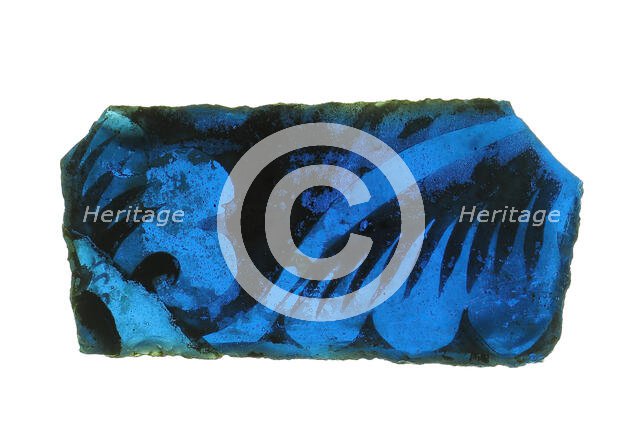 Glass Fragment, French, 12th century. Creator: Unknown.