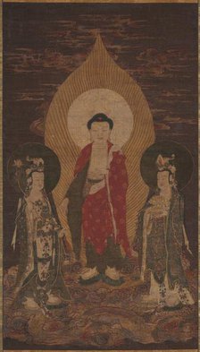 Amitabha Triad, possibly 1400s. Creator: Unknown.
