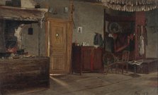 Interior view of the hut, 1871. Creator: Hjalmar Munsterhjelm.