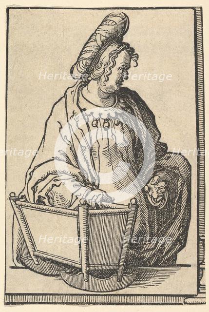 Samarian Sibyl, from the series of Sibyls, ca. 1530. Creator: Lucas van Leyden.