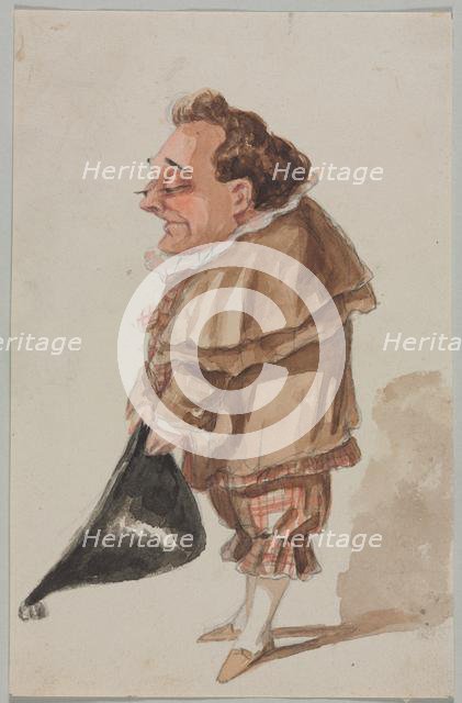 Man with a Large Hat. Creator: Paul Gavarni (French, 1804-1866).