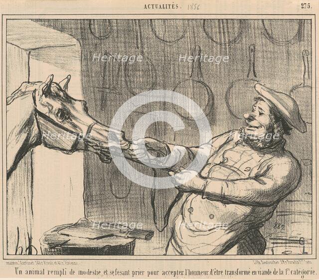 Un animal rempli de modestie..., 19th century. Creator: Honore Daumier.