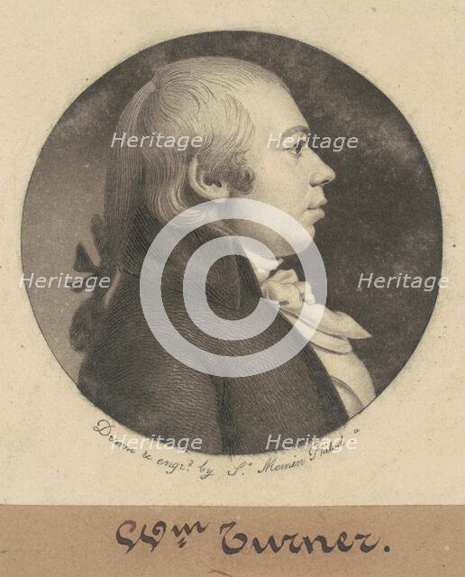 William Turner, 1800. Creator: Charles Balthazar Julien Févret de Saint-Mémin.