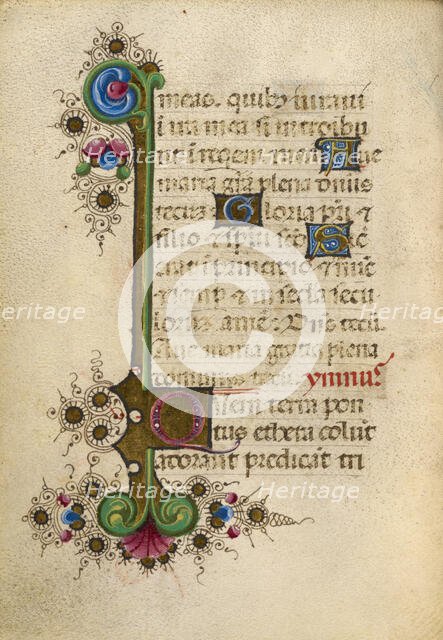 Decorated Initial Q; Gualenghi-d'Este Hours, about 1469. Creator: Unknown.