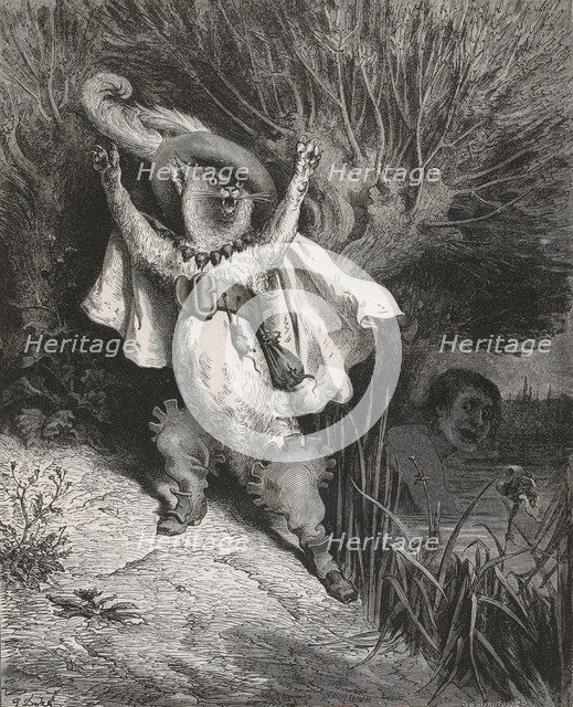 Illustration for Le Maître chat ou le chat botté by Charles Perrault.