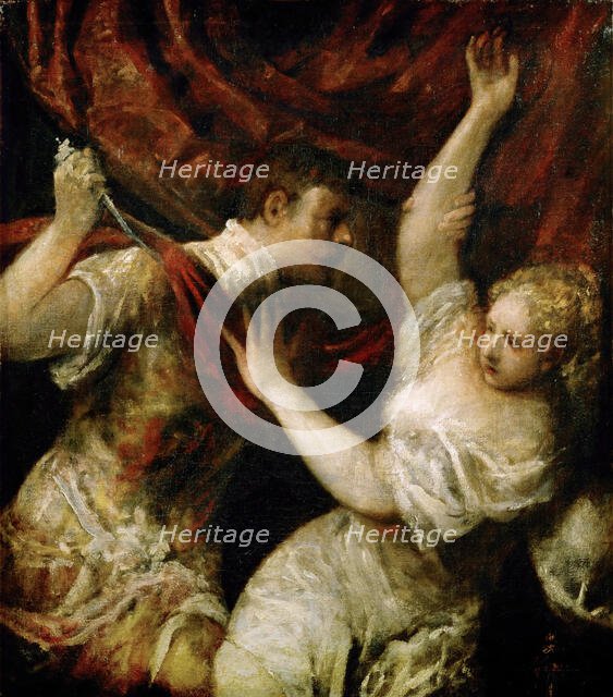 Tarquinius and Lucretia, ca. 1575. Creator: Titian (1488-1576).