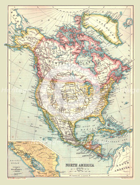 Map of North America, 1902.  Creator: Unknown.