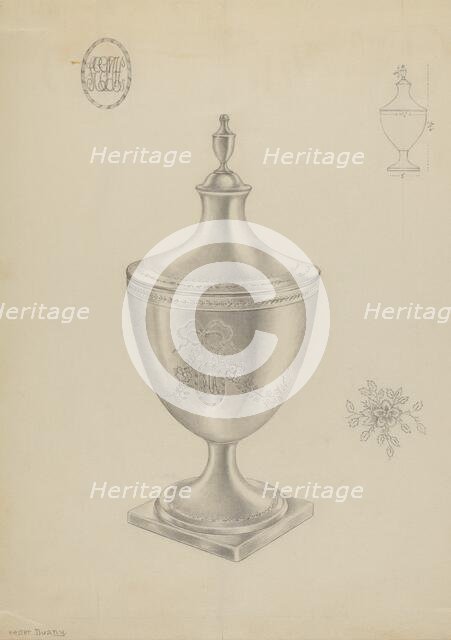 Silver Sugar Bowl, c. 1936. Creator: Hester Duany.