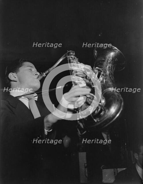 Portrait of Allen Eager, Arcadia Ballroom, New York, N.Y., ca. May 1947. Creator: William Paul Gottlieb.