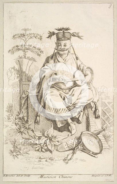 Chinese Musician, 1738-45. Creator: Francois Boucher.