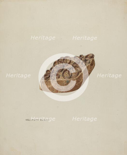 Resist Pattern (Scroll), c. 1939. Creator: Wellington Blewett.