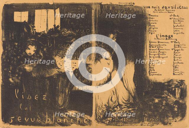 Lisez la revue blanche; Un nuit d'Avril Ceos, L'image, 1894. Creator: Edouard Vuillard.