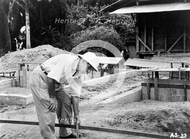 Albert Schweitzer, medical missionary, 1957. Artist: Unknown