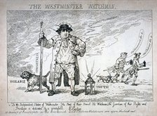 'The Westminster Watchman', 1784. Artist: Thomas Rowlandson