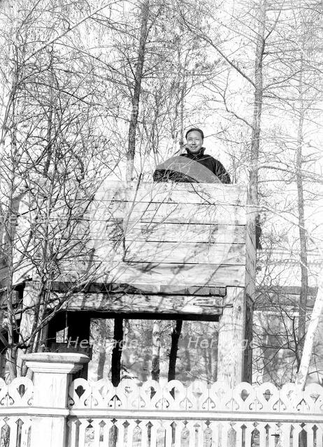 An Asian man in the park, 1880. Creator: Nikolai Nikolaevich Petrov.