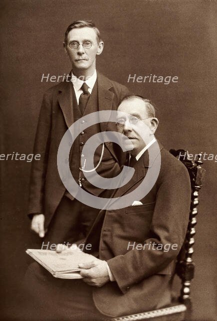William Brown, JP, and Andrew Brown, (of Glasgow?): studio portrait, 1910. Creator: Unknown.