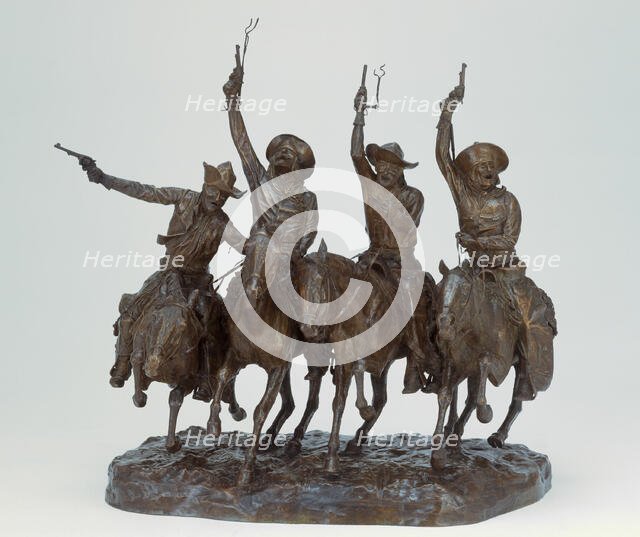 Coming Through the Rye (Over the Range), Modeled 1902, cast in bronze 1902/6. Creator: Frederic Remington.