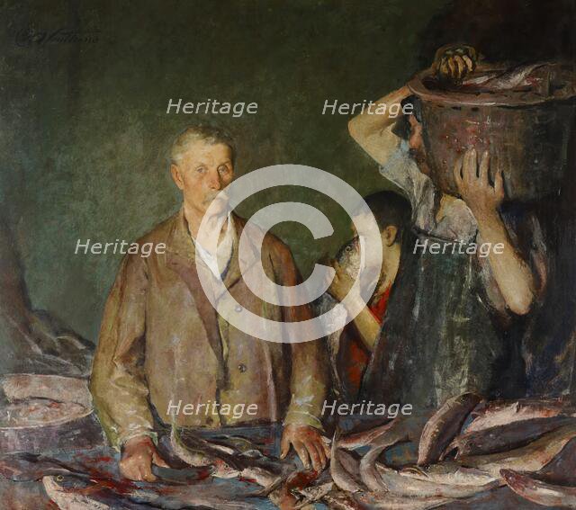 Provincetown Fisherman (Cleaning Fish), about 1912. Creator: Charles Webster Hawthorne.