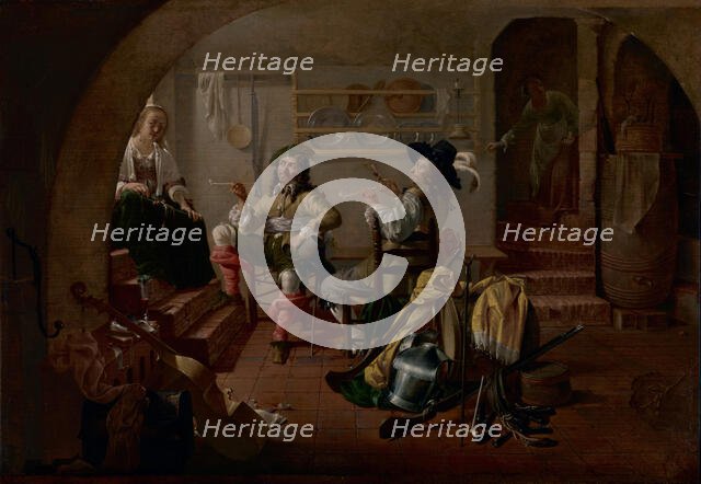 Interior with Soldiers and Women, about 1650. Creator: Jacob Duck.