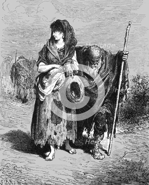 'Andalusian Beggar and Daughter; An Autumn Tour in Andalusia', 1875. Creator: Gustave Doré.