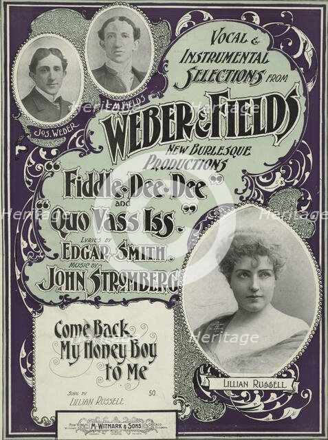 'Come back ma honey boy to me', 1900. Creators: Unknown, Joseph Weber, Jacob Schloss.