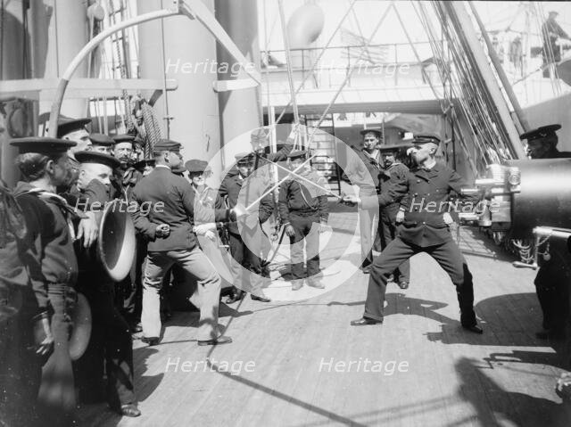 U.S.S. Newark, sword exercise, between 1891 and 1901. Creator: Unknown.