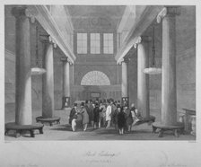 Interior view of the Stock Exchange, Bartholomew Lane, City of London, 1841. Artist: Harlen Melville