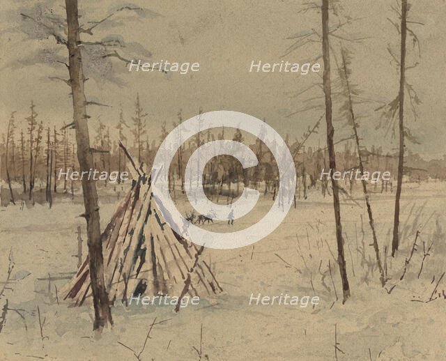 Yurt Kubalakh, 1927. Creator: Nikolaj Dmitrievic Travin.