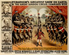 Barnum's Greatest Show On Earth, 1882. Artist: The Strobridge Lithographing Company  