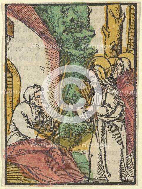 Christ Healing the Leper, from Das Plenarium, 1517. Creator: Hans Schäufelein the Elder.