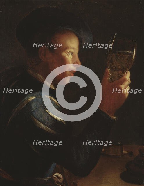 Young Man with a Glass Goblet, c1600s. Creator: Willem Willemsz. van der Vliet.