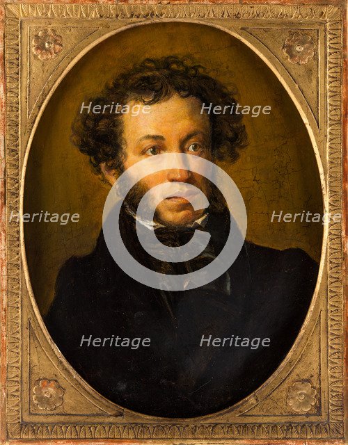 Portrait of the poet Alexander Sergeyevich Pushkin (1799-1837), Second quarter of the 19th cen.