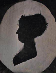 Paper Silhouette Portrait of a Woman, 1840s-50s. Creator: Unknown.