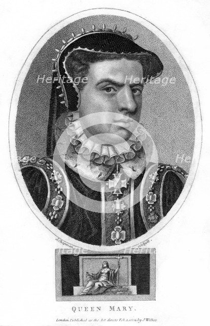 Queen Mary I of England, (1804).Artist: J Chapman