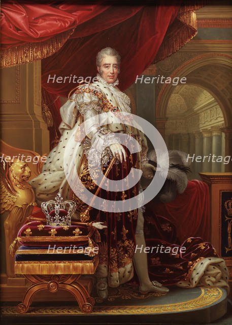 Charles X (1757-1836), King of France, after Gérard, 1829. Creator: Henry Bone.